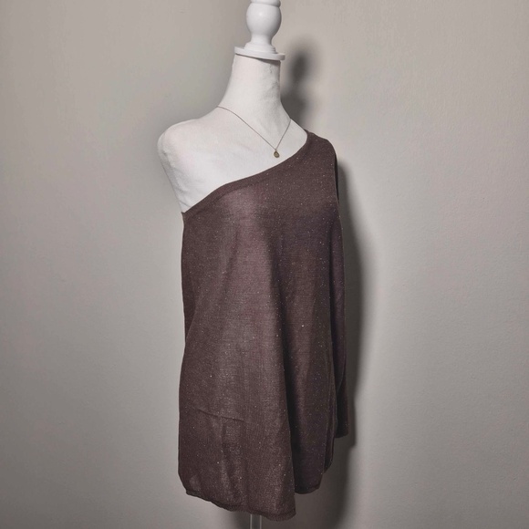 ZARA NWT Sparkly Diamond Studded Fairy Cottagecore Witchy Chocolate Brown Top M - Picture 3 of 9